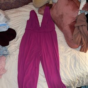 Fashion Nova Magenta Jumpsuit